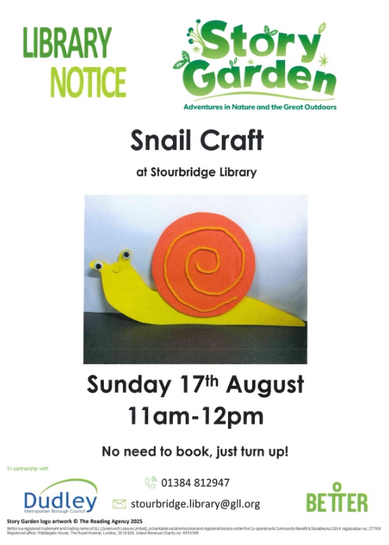 Stourbridge Library - Snail Craft